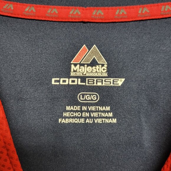 Cleveland Indians #13 Martin Majestic Mens Large Cool Base Henley Jersey - Picture 7 of 11